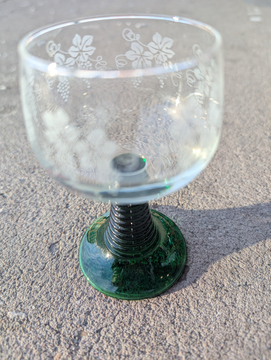 Vintage Romer Wine Glasses with Stand, Set of 6