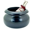 Black Stone Smudge Pot