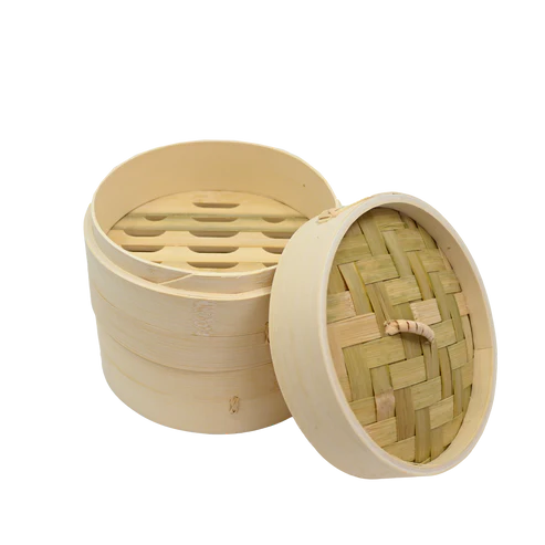 Bamboo Steaming Basket w/Lid