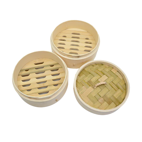 Bamboo Steaming Basket w/Lid