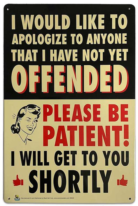 Tin Sign 7.87" x 11.81"