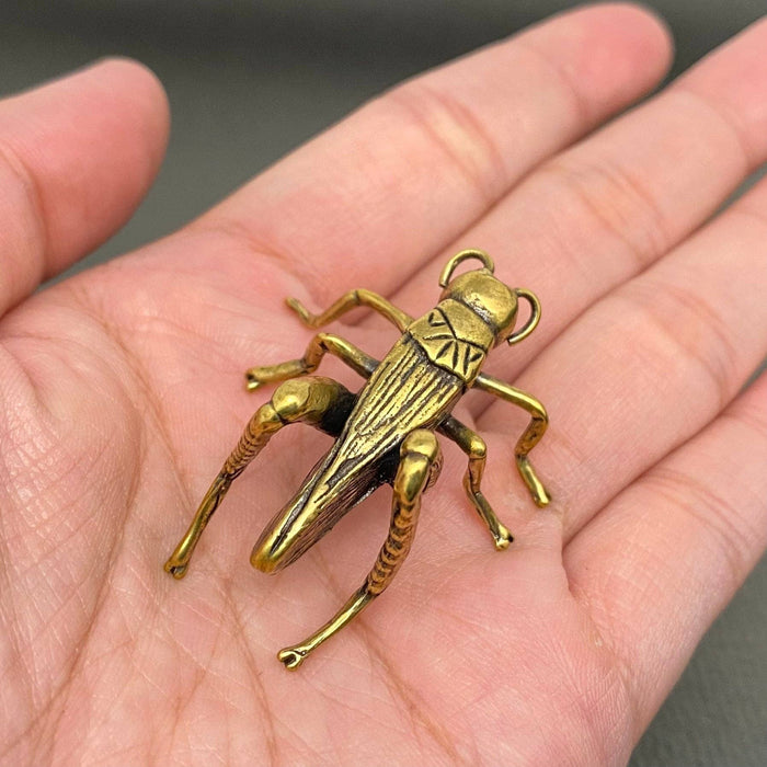 Brass Cricket Desktop Decoration