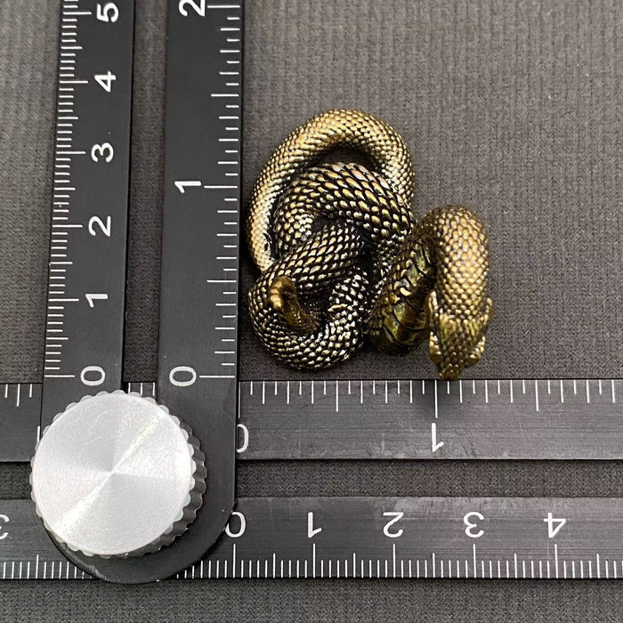 Brass Python Snake Desktop Decoration