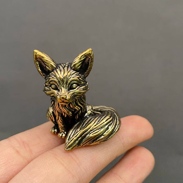 Brass Little Fox Desktop Decoration