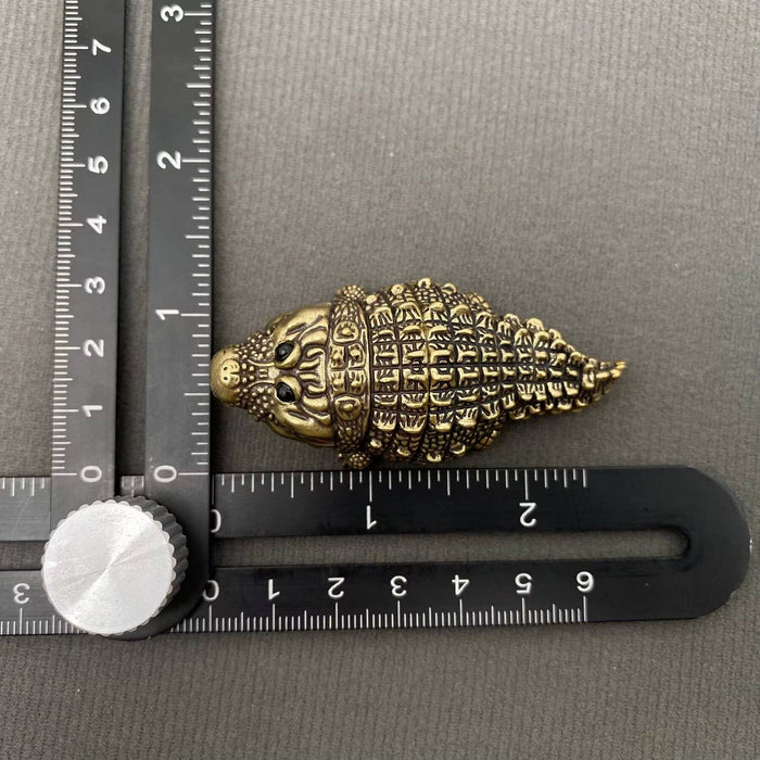 Brass Crocodile Desktop Decoration