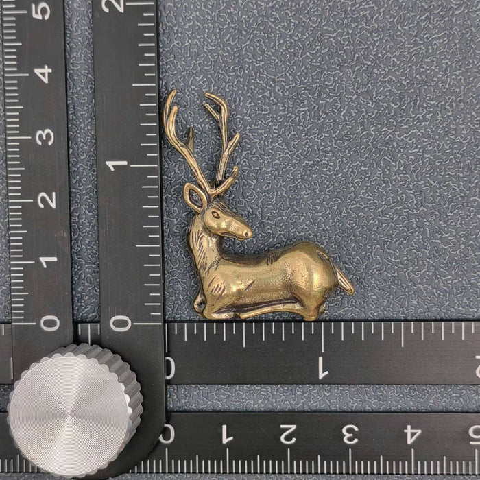 Brass Elk Deer Desktop Decoration