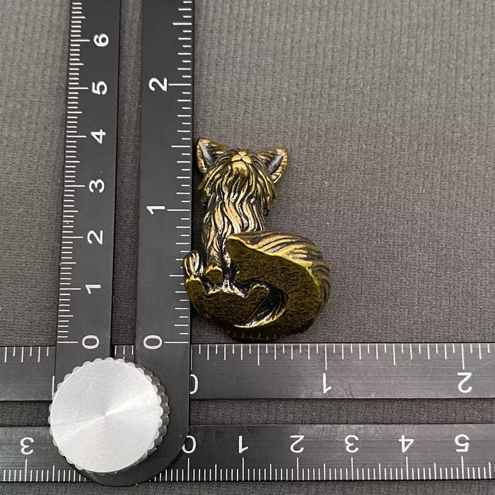 Brass Little Fox Desktop Decoration