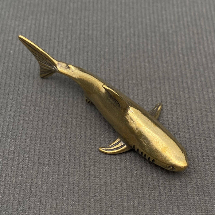 Brass Shark Desktop Decoration
