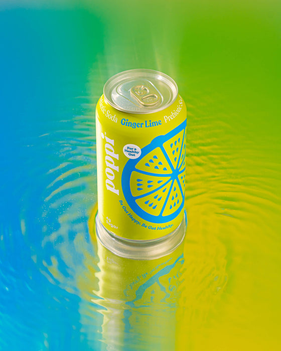Poppi Prebiotic Soda, Ginger Lime, 12oz