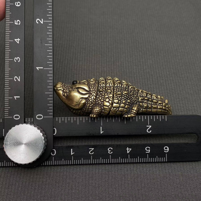 Brass Crocodile Desktop Decoration