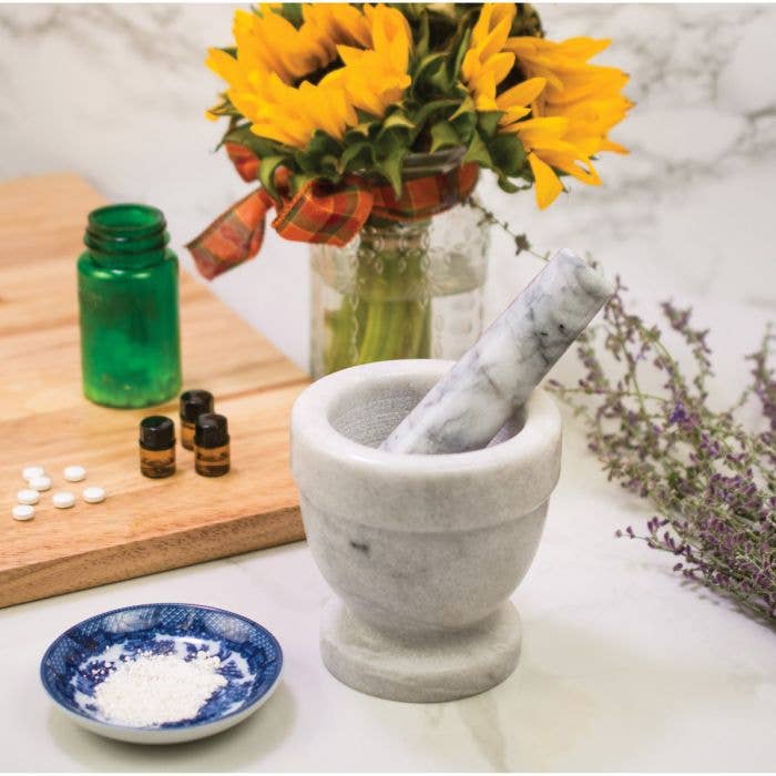 HIC Kitchen Mortar And Pestle Spice Herb Grinder