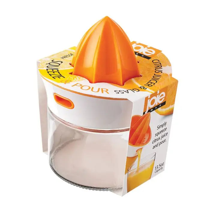 Squeeze and Pour Citrus Juicer and Glass