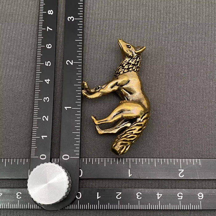 Brass Fox Desktop Decoration