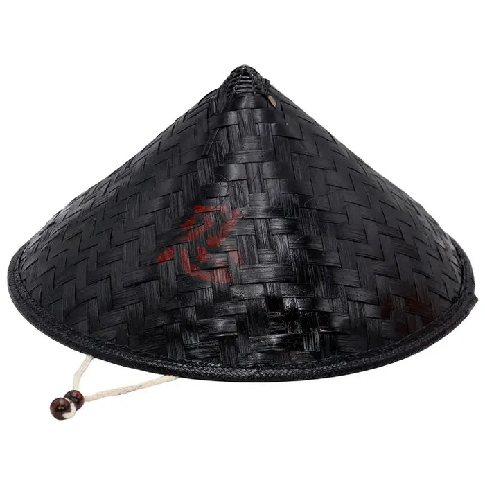 Sleek Black Ninja Samurai Coolie Rice Hat