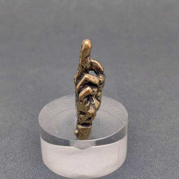Brass Middle Finger Desktop Decoration