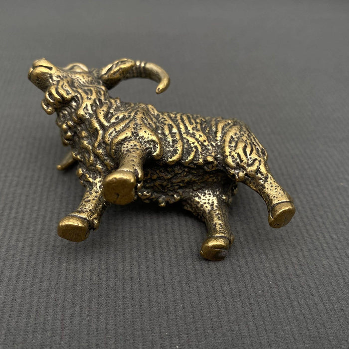 Brass Bighorn Sheep Desktop Decoration