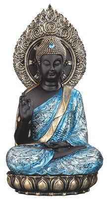 Buddha Meditating Blue/Black 17"