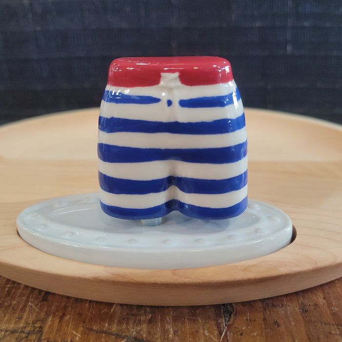 Pinstripes Salt and Pepper Shakers by Nora Fleming