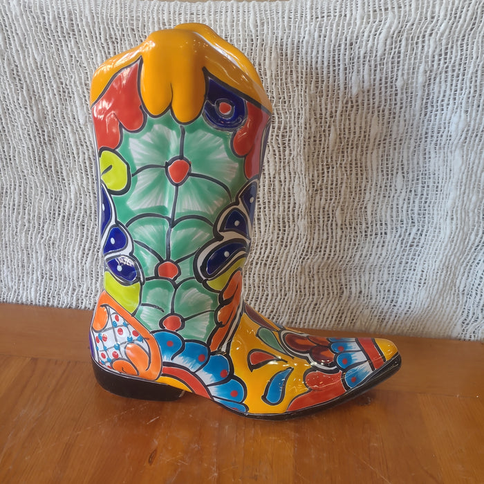 Cowboy Boot Talavera Planter