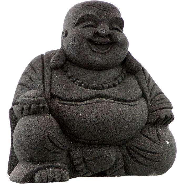 Volcanic Stone Statue Happy Buddha