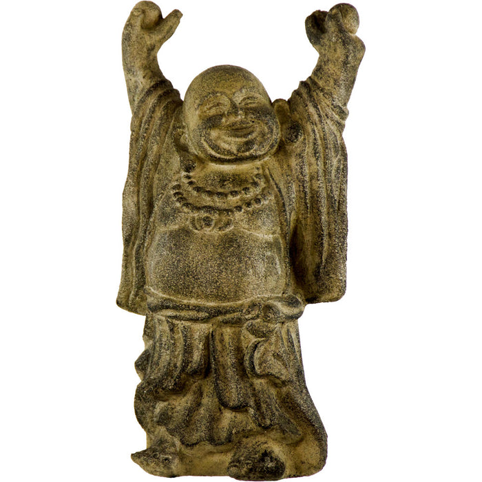 Volcanic Stone Statue Standing Happy Buddha