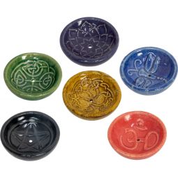 Ceramic Incense Burner Bowls Assorted Colors