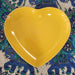 Fiesta 9 inch heart plate, daffodil, yellow