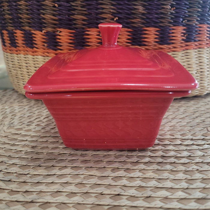 Fiesta Covered Box, Scarlet, Red