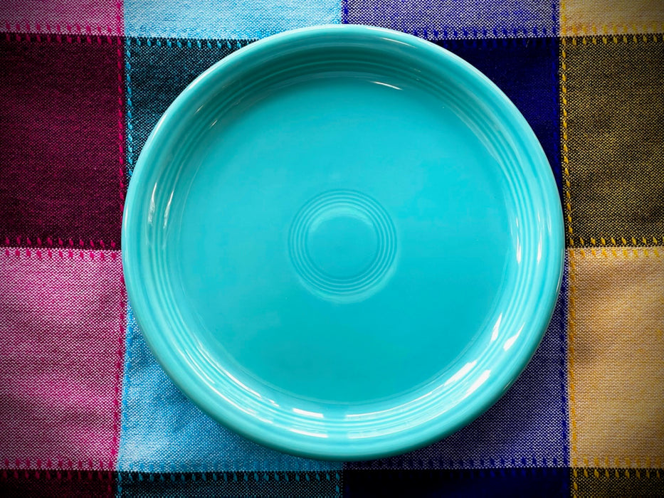 Turquoise Fiesta Bistro Buffet Plate, Aqua, Blue