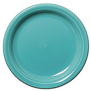 fiesta appetizer plate, turquoise, blue