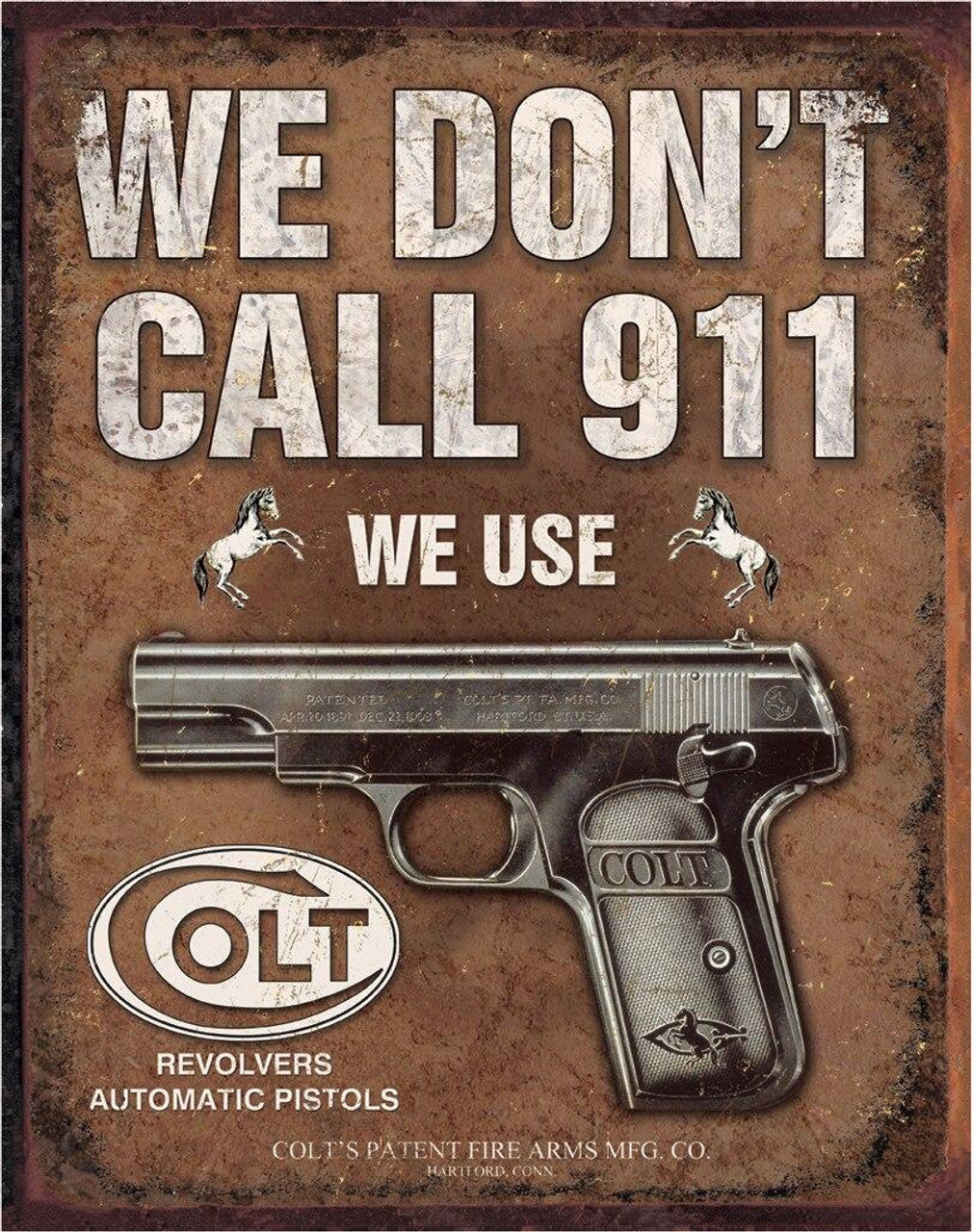 Colt Hand Sign Colt Tin Sign — Import Market