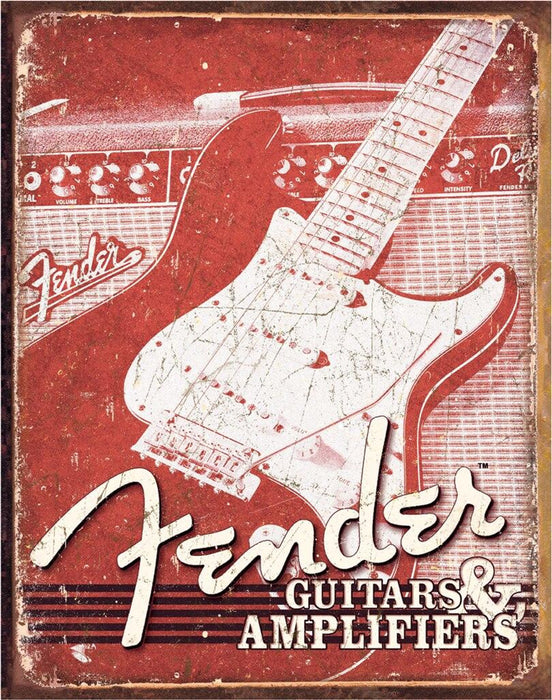 Music Tin Sign - Fender