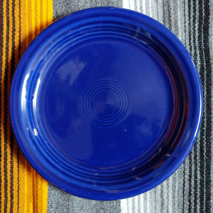 fiesta appetizer plate, twilight, blue