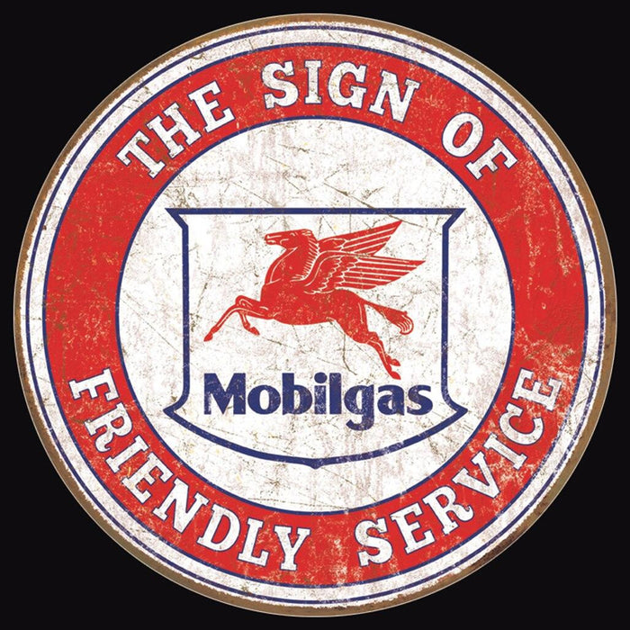 Mobilgas Tin Sign