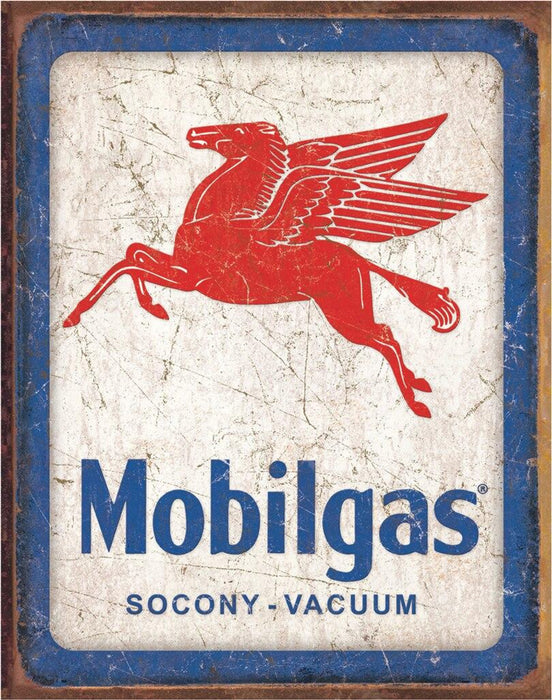 Mobilgas Tin Sign