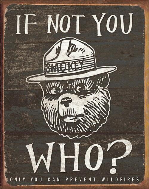 Smokey the Bear Tin Signs